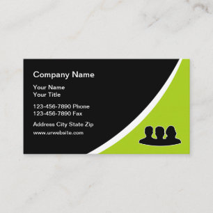 Temp Staffing Agency Business Cards