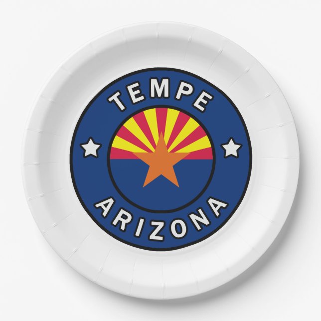 Tempe Arizona Paper Plate (Front)