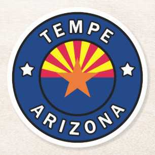 Tempe Arizona Round Paper Coaster