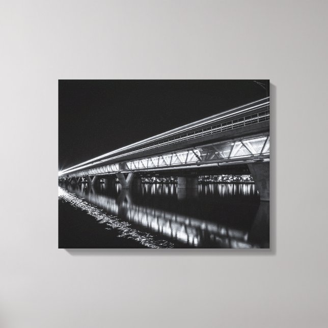 Tempe Town Lake at Night Canvas Print (Front)