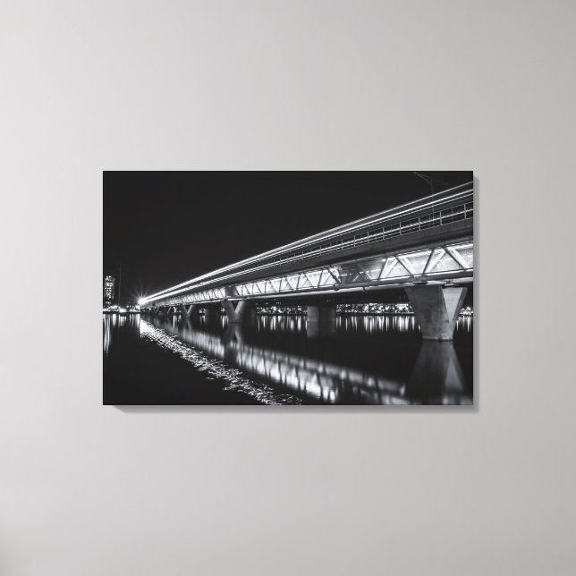 Tempe Town Lake at Night Canvas Print (Front)