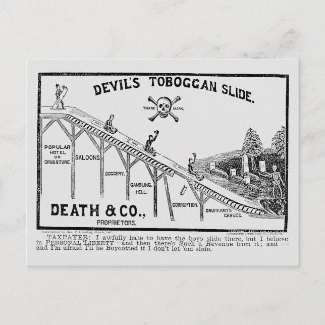 Temperance Movement, 1887 Postcard (Front)