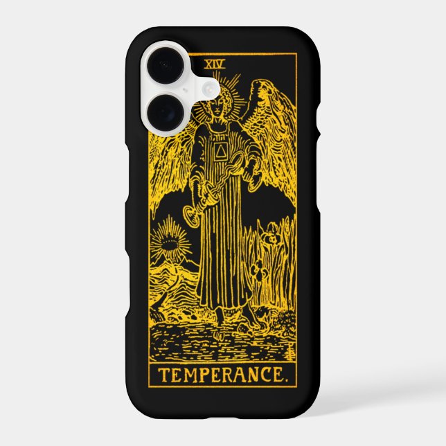 Temperance Tarot Card | Gold & black | Samsung Galaxy Case (Back)