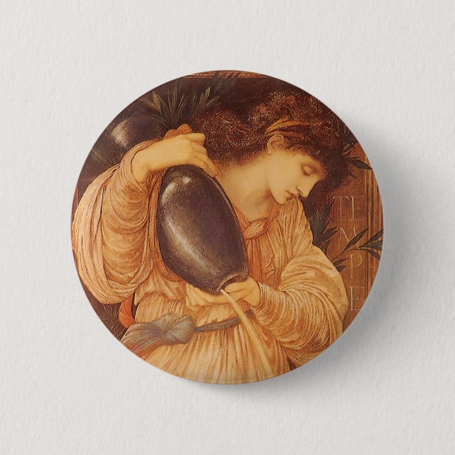 Temperantia by Sir Edward Coley Burne-Jones 6 Cm Round Badge (Front)