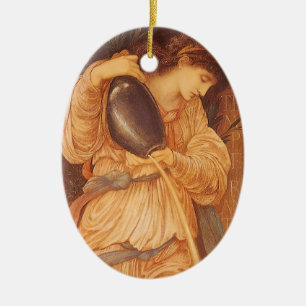 Temperantia by Sir Edward Coley Burne-Jones Ceramic Tree Decoration