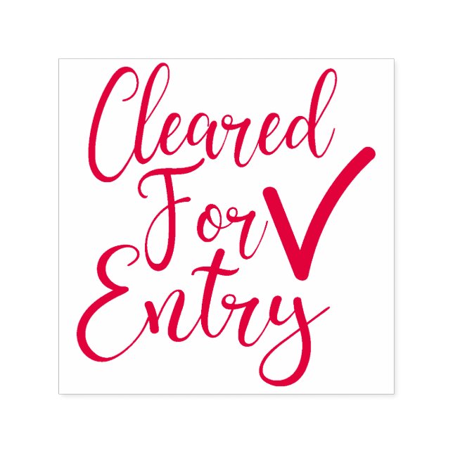 Temperature Check / Cleared for Entry Self-inking Stamp (Design)