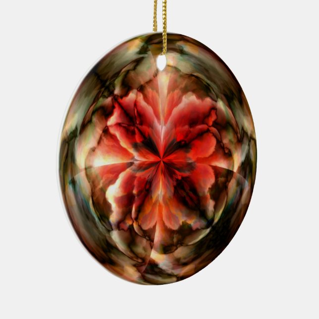 Tempest II (Red) Ceramic Tree Decoration (Right)