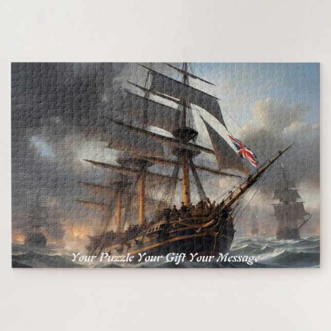 Tempest of Triumph: The Age of Sail in Battle Jigsaw Puzzle (Horizontal)