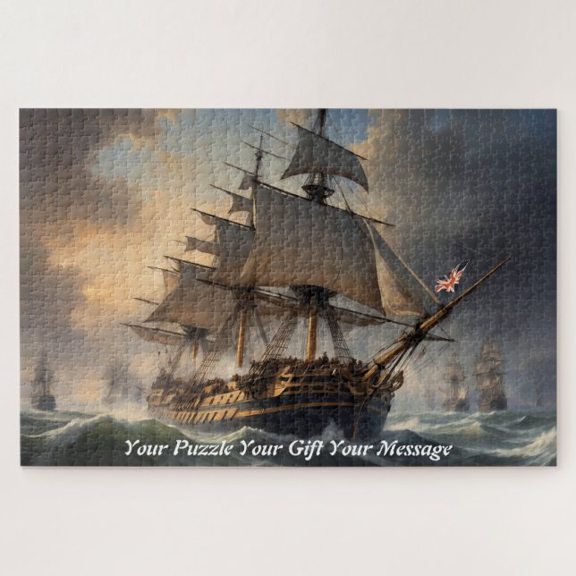 Tempest of Triumph: The Age of Sail in Battle Jigsaw Puzzle (Horizontal)