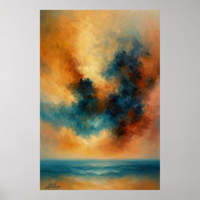 Tempest Serenity Abstract Poster