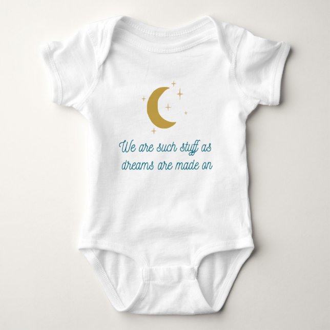 Tempest Shakespeare Quote Baby Bodysuit (Front)