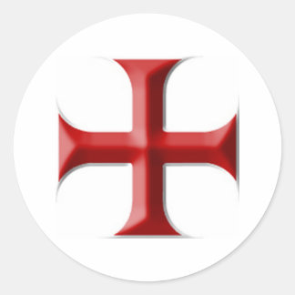 Templar Cross Classic Round Sticker