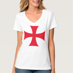 Templar Cross Crusader Women's V-Neck Tee