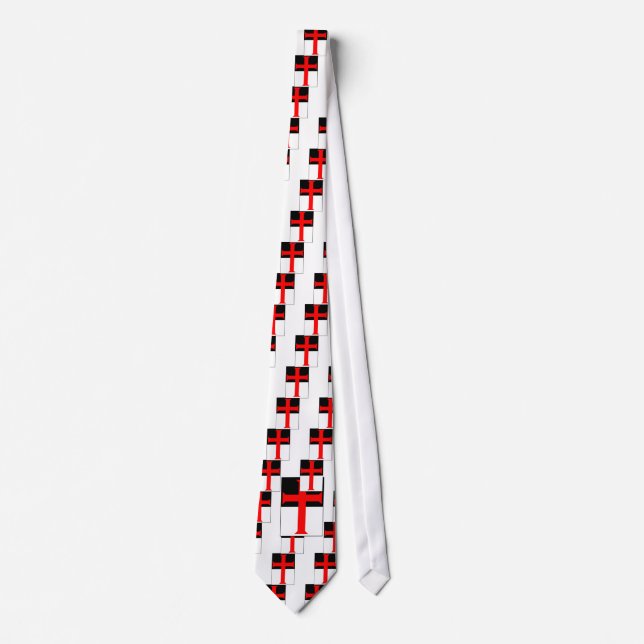 Templar Cross On Beausant Tie (Front)