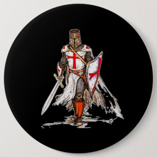 Templar Knight 6 Cm Round Badge