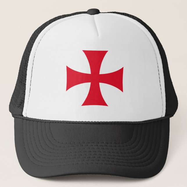Templar Knight Crusader Trucker Hat (Front)