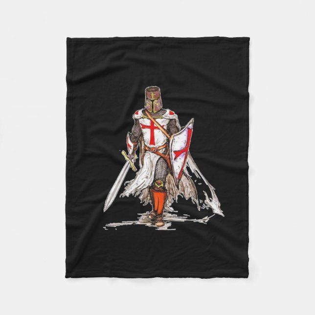 Templar Knight Fleece Blanket (Front)