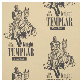 Templar knight. God Wills It. Deus Vult Fabric
