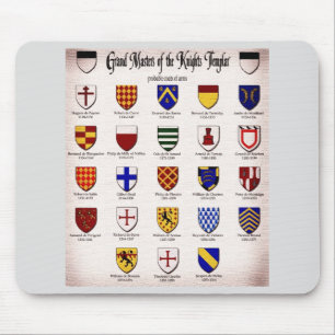 Templar Master Heraldry Mouse Pad