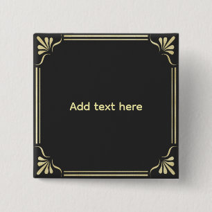 Template, Add text here, 15 Cm Square Badge