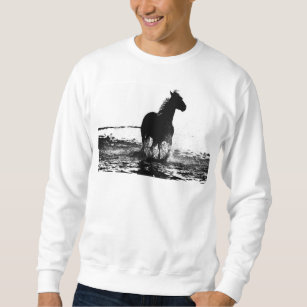 Template Add Your Own Text Running Horse Men's Sweatshirt