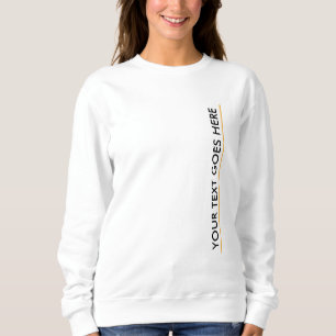 Template Add Your Text Here Women's Basic White Sweatshirt
