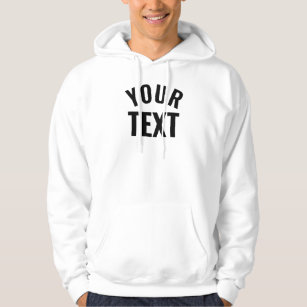 Template Add Your Text Name Men's Basic White Hoodie