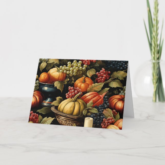 TEMPLATE, Autumn harvest, colours of fall, Card (Front)