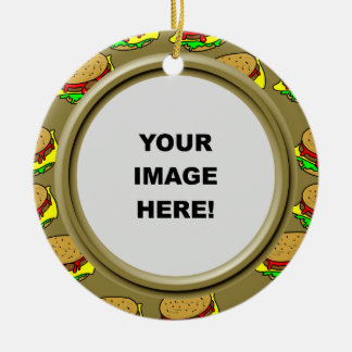 Template, Burger Border Ceramic Tree Decoration