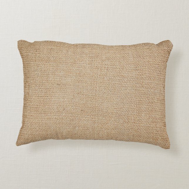 Template - Burlap Background Decorative Cushion (Back)