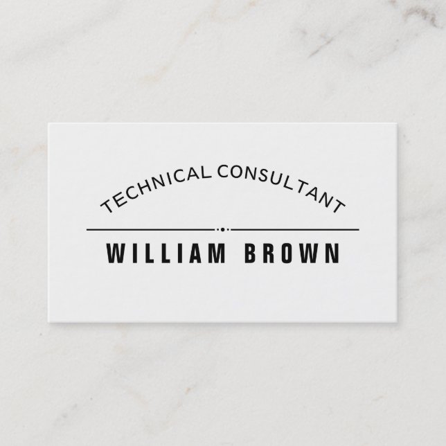 Template Business Card Customise Simple Typography (Front)