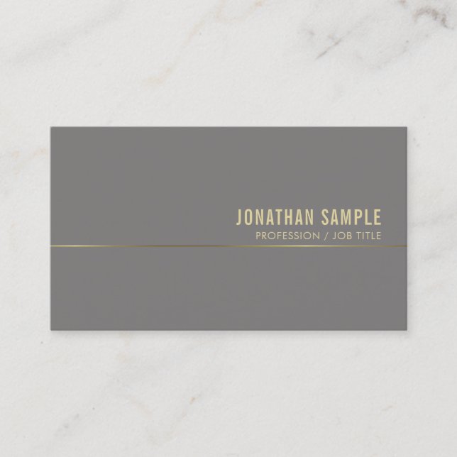 Template Business Card Gold Professional Elegant (Front)