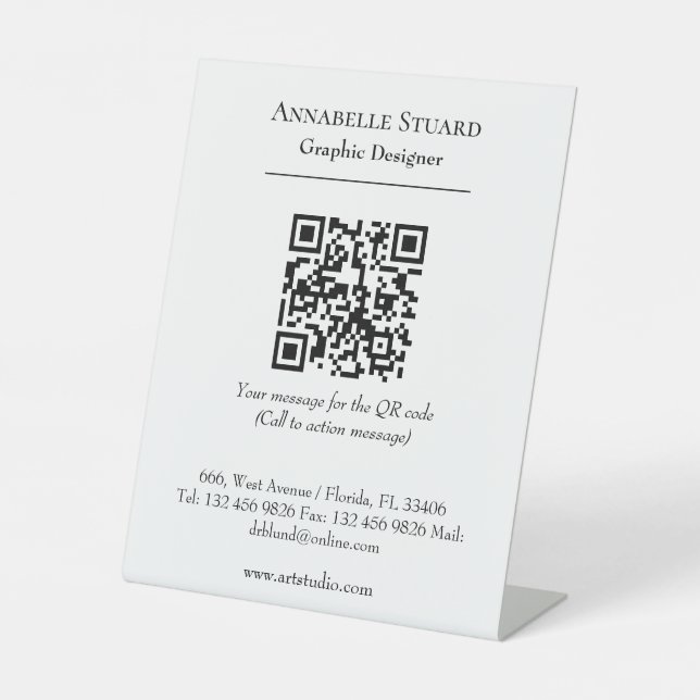 Template business office supplies desk accessories pedestal sign (Front)