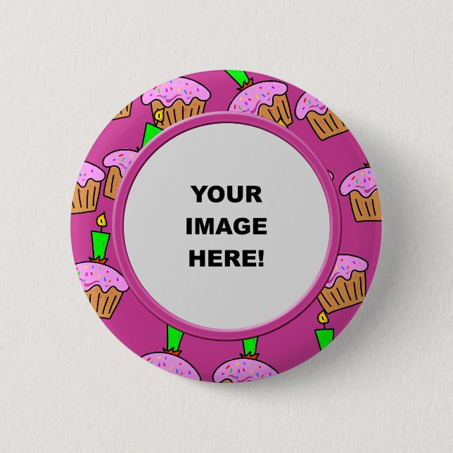 Template, Cake Border 6 Cm Round Badge (Front)