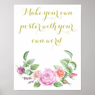 Template Chalkboard Make Your Own Poster Print