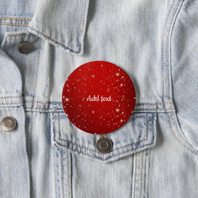 Template - Christmas Red Twinkle 7.5 Cm Round Badge (In Situ)