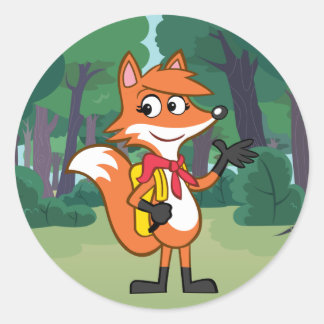 template classic round sticker