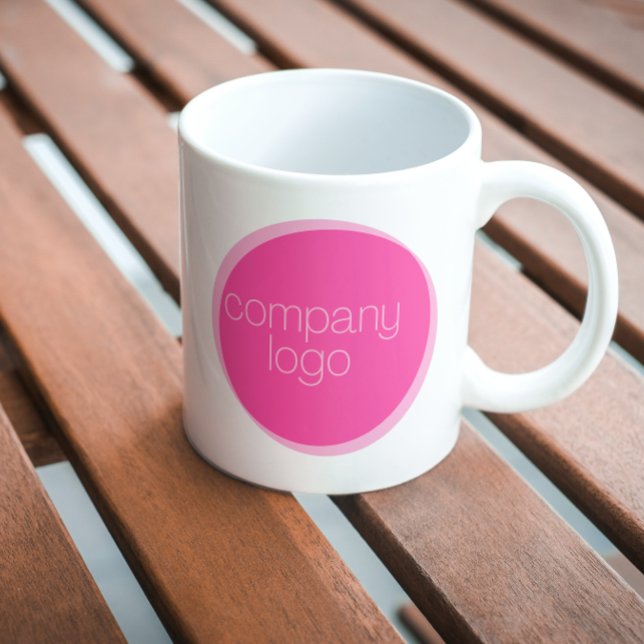 TEMPLATE COMPANY LOGO BRANDED PRETTY PINK  COFFEE MUG (Creator Uploaded)