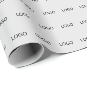 Template Corporate Logo - Staggered Rows Wrapping Paper