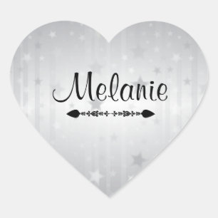 TEMPLATE, decorative, customizable Heart Sticker
