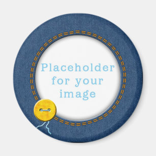 Template "Denim & Button" Magnet