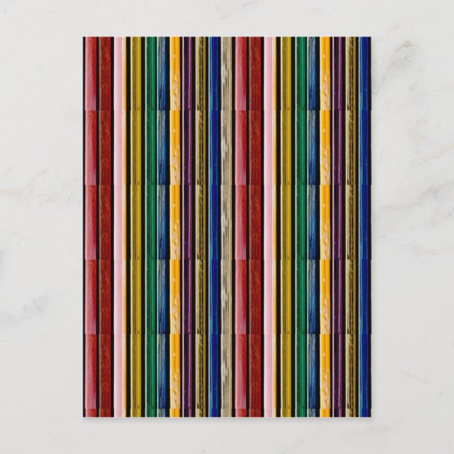 Template DIY Add TEXT IMAGE Rainbow Embossed Strip Postcard (Front)