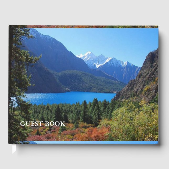 TEMPLATE DIY change colour add photo text colour Guest Book (Front)