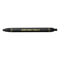 Template Elegant Black Simple Custom Gold Name