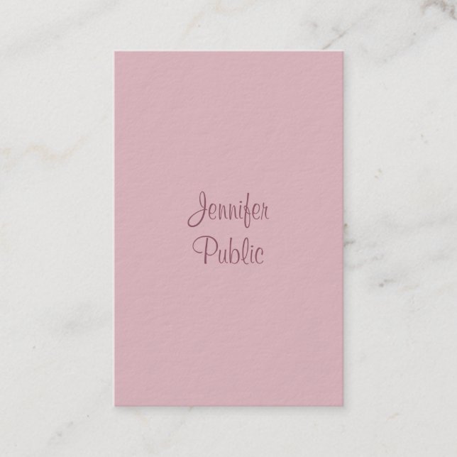 Template Elegant Modern Handwritten Script Name Business Card (Front)
