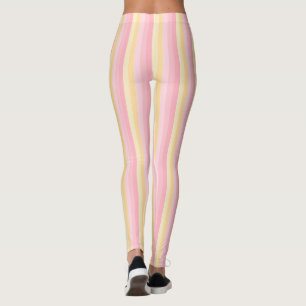 Template Elegant Modern Pink Yellow White Colours Leggings