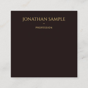 Template Faux Gold Text Elegant Black Velvet Square Business Card