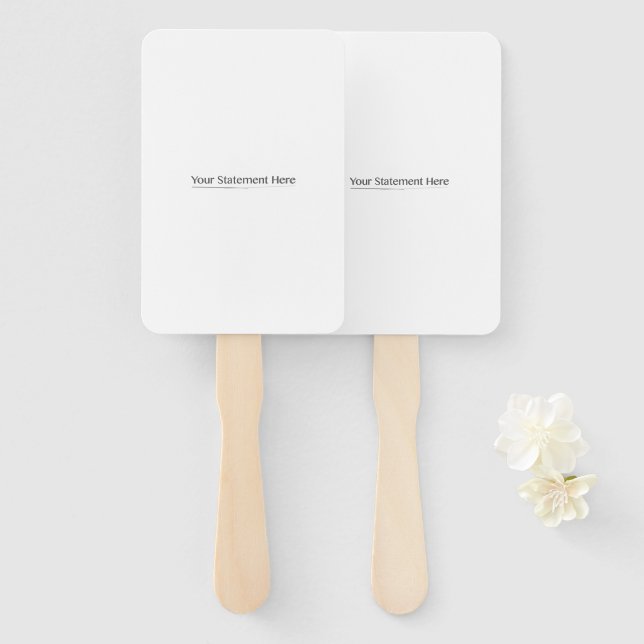 Template for Fit Square your text here, Whites Tra Hand Fan (Front and Back)
