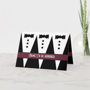 Template for PAGE BOY Invitation - 3 Tuxedos