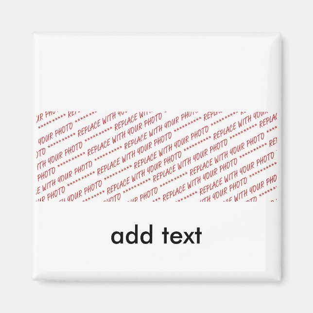 Template for Panoramic, Group or Class Photo Magnet (Front)